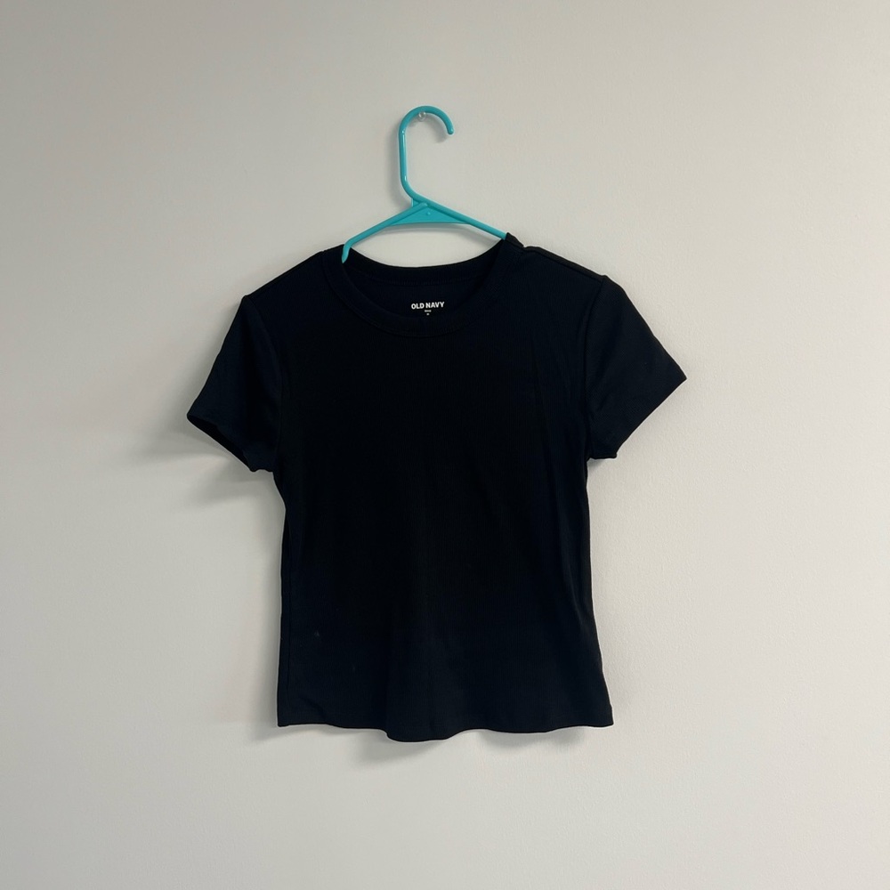 Old Navy Black Fitted Short Sleeve T-Shirt